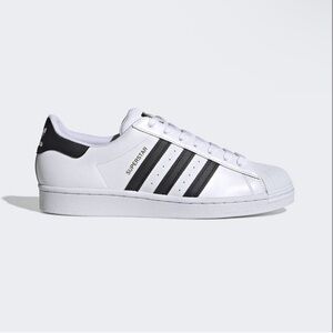 Adidas Superstar White with Black Stripes Gold Women's Size 7.5